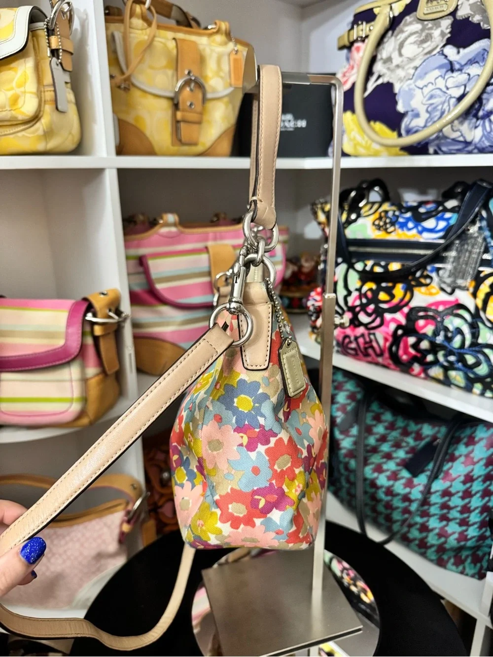 Coach Peyton Floral Canvas 2-Way Demi Bag